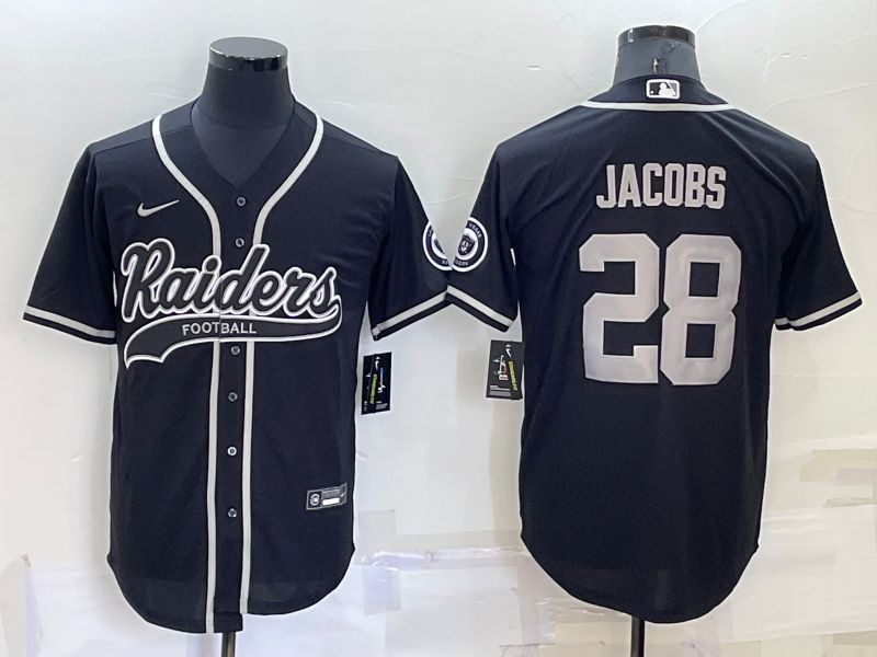 Men Oakland Raiders #28 Jacobs Black 2022 Nike Co branded NFL Jersey